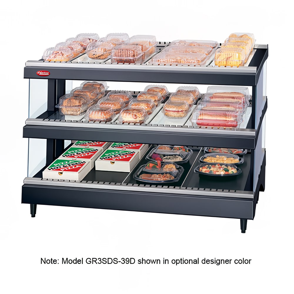 042-GR3SDS33D208 33 9/50" Self Service Countertop Heated Display Shelf - (3) Shelves, 120/20...