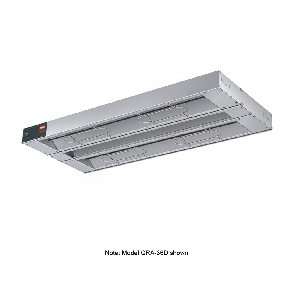 042-GRA66D3240 66" Standard Watts Infrared Strip Warmer - Double Rod, (2) Built In Toggle Co...