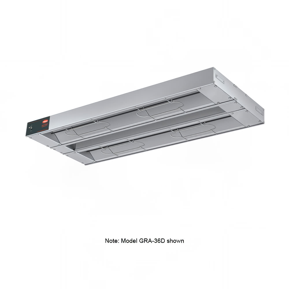 042-GRA60D6240 60" Standard Watts Infrared Strip Warmer - Double Rod, (2) Built In Toggle Co...
