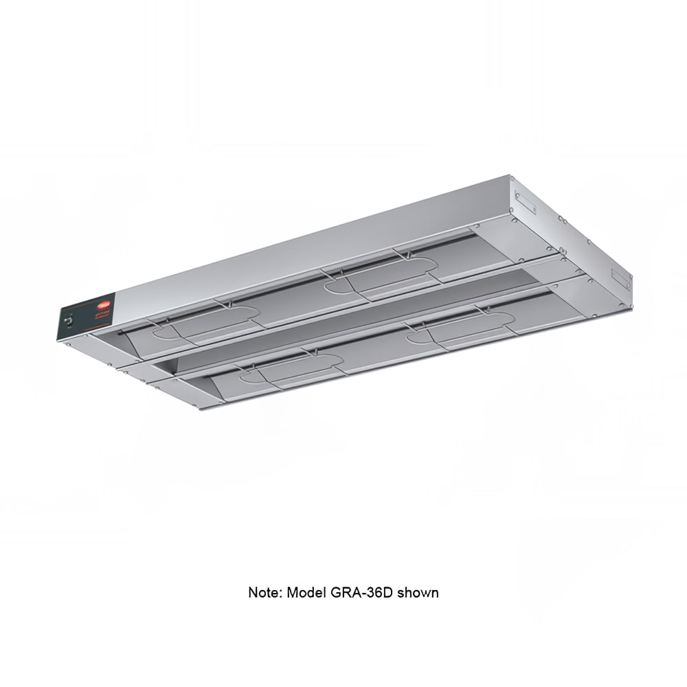 042-GRA66D3120 66" Standard Watts Infrared Strip Warmer - Double Rod, (2) Built In Toggle Co...