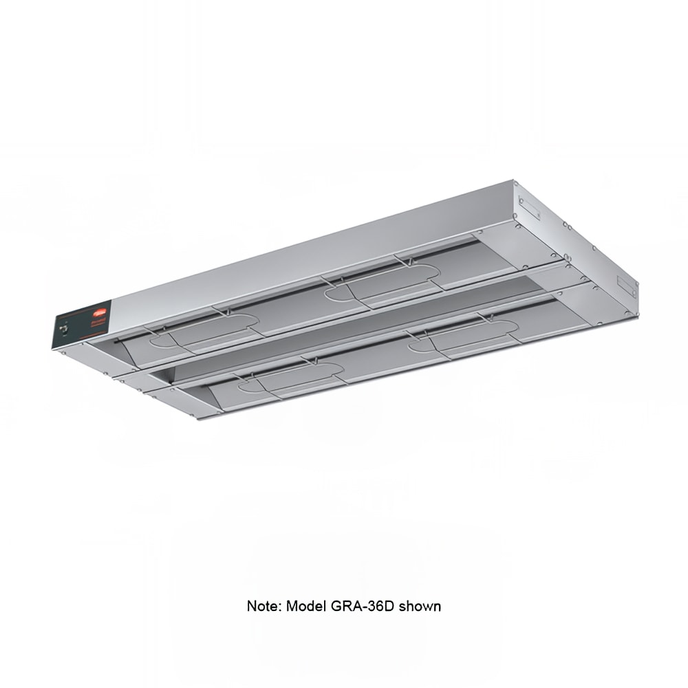 042-GRA66D6240 66" Standard Watts Infrared Strip Warmer - Double Rod, (2) Built In Toggle Co...