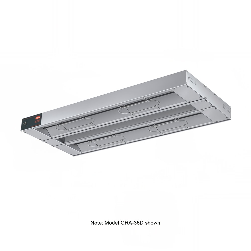 042-GRA54D3208 54" Standard Watts Infrared Strip Warmer - Double Rod, (2) Built In Toggle Co...