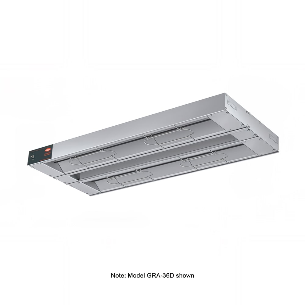 042-GRA96D6120 96" Standard Watts Infrared Strip Warmer - Double Rod, 2 Built In Toggle Cont...
