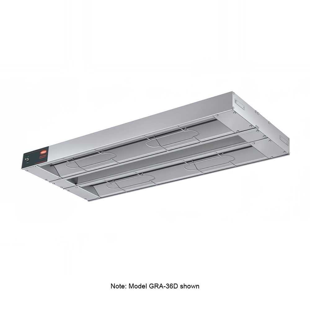 042-GRA84D3120 84" Standard Watts Infrared Strip Warmer - Double Rod, (2) Built In Toggle Co...