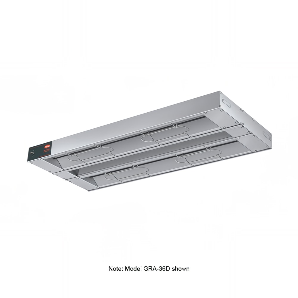 042-GRA72D6120 72" Standard Watts Infrared Strip Warmer - Double Rod, (2) Built In Toggle Co...