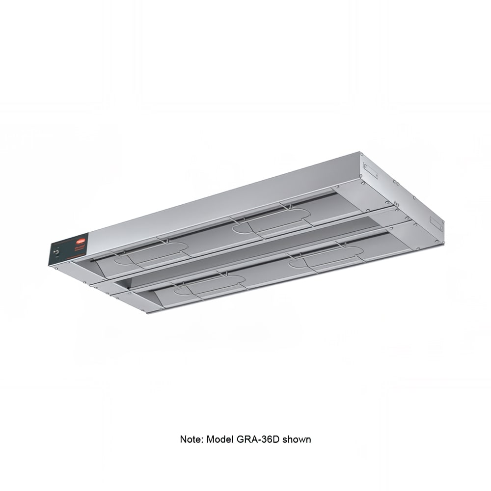 042-GRA84D3208 84" Standard Watts Infrared Strip Warmer - Double Rod, (2) Built In Toggle Co...