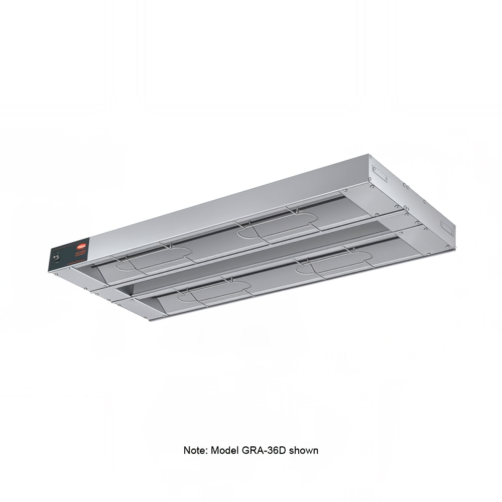 042-GRA96D6208 96" Standard Watts Infrared Strip Warmer - Double Rod, 2 Built In Toggle Cont...