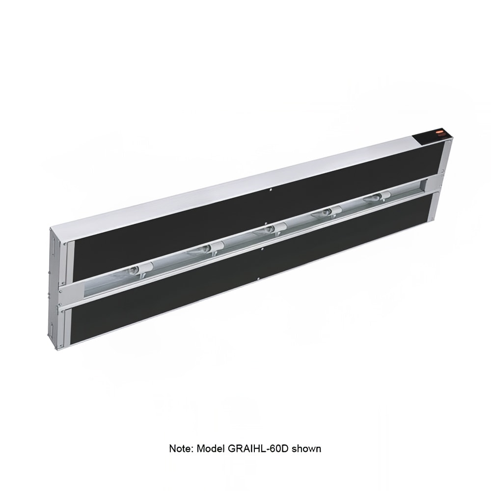 042-GRAIHL66D6 66" High Watts Infrablack Strip Warmer - Double Rod, Remote Control Required,...