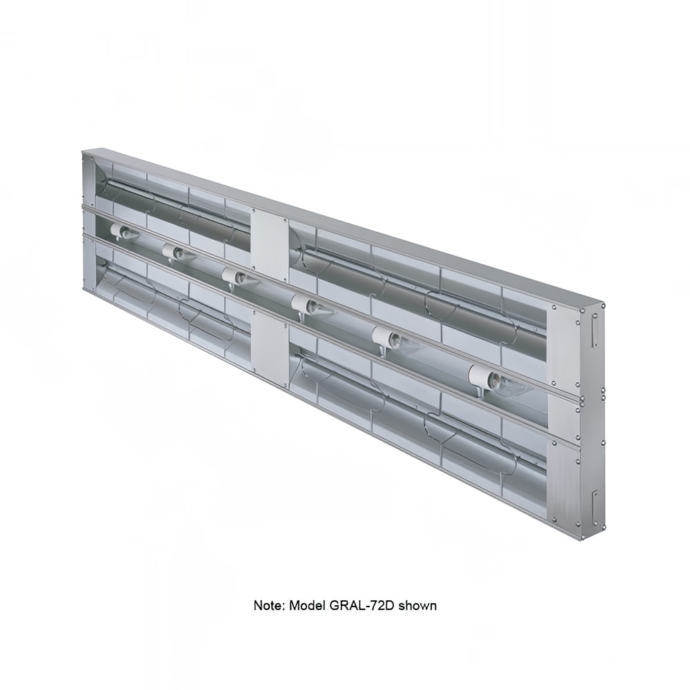 042-GRAL42D3120 42" Standard Watts Infrared Strip Warmer - Double Rod, (2) Built In Toggle C...