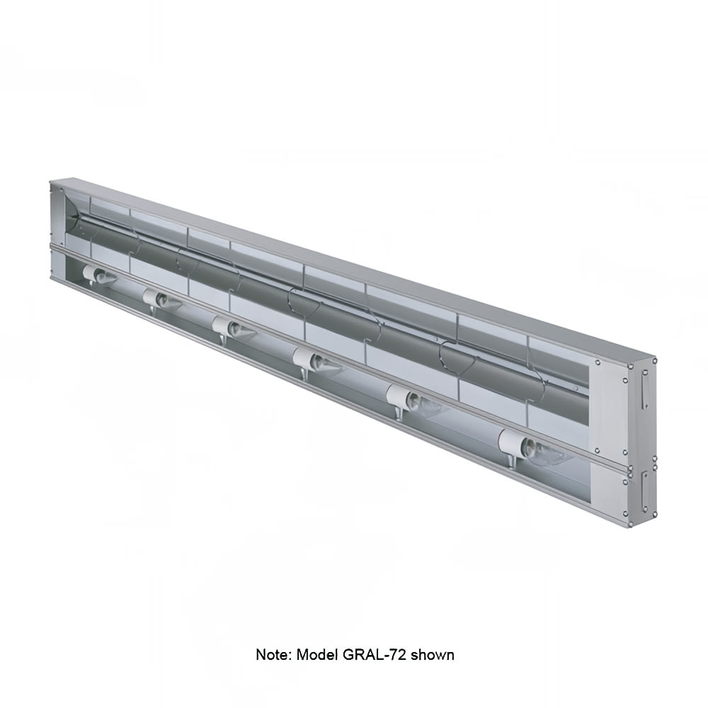 042-GRAL72208 72" Standard Watts Infrared Strip Warmer - Single Rod, (2) Built In Toggle Con...