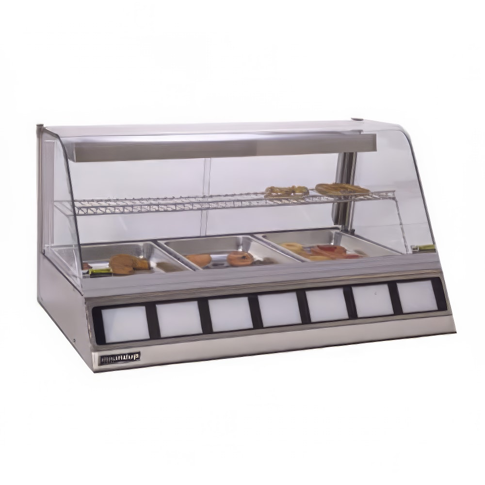 085-DCH320 42 1/2" Full Service Countertop Heated Display Case  - (2) Shelves, 120v