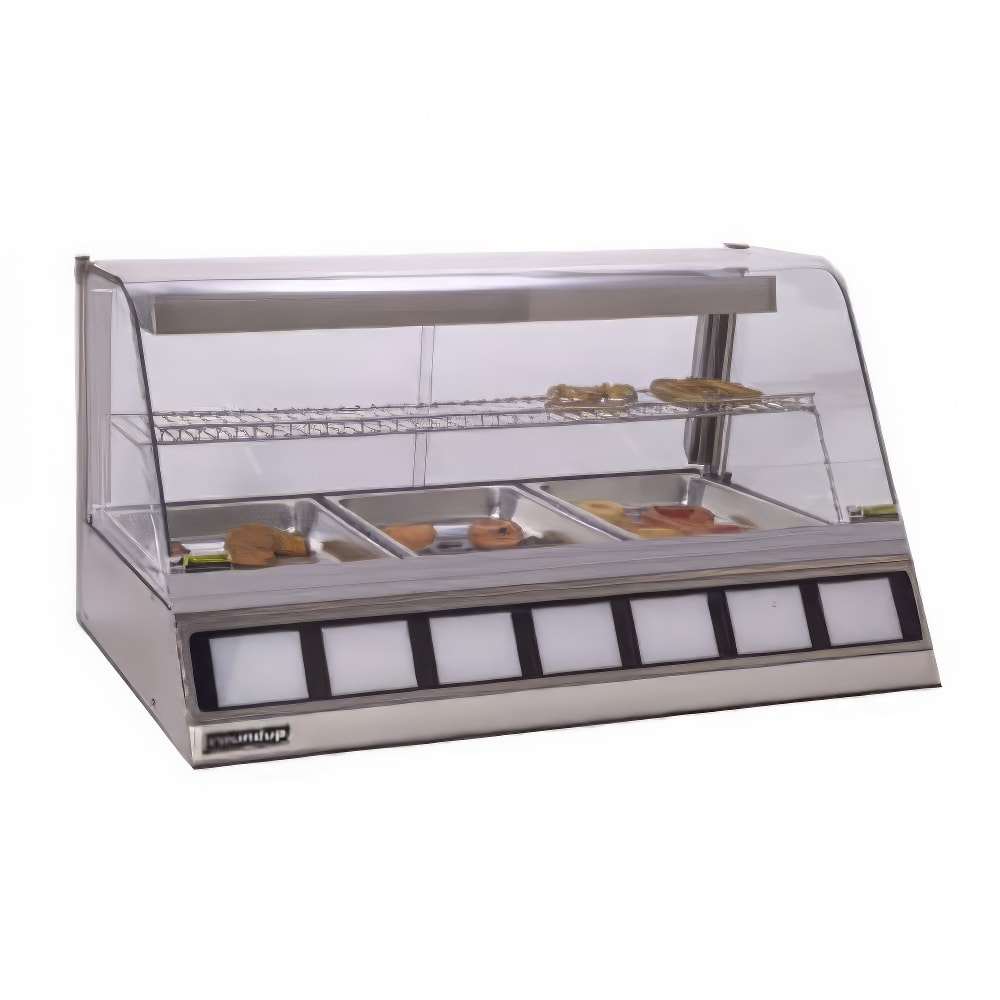 085-DCH300 42 1/2" Full Service Countertop Heated Display Case  - (2) Shelves, 120v