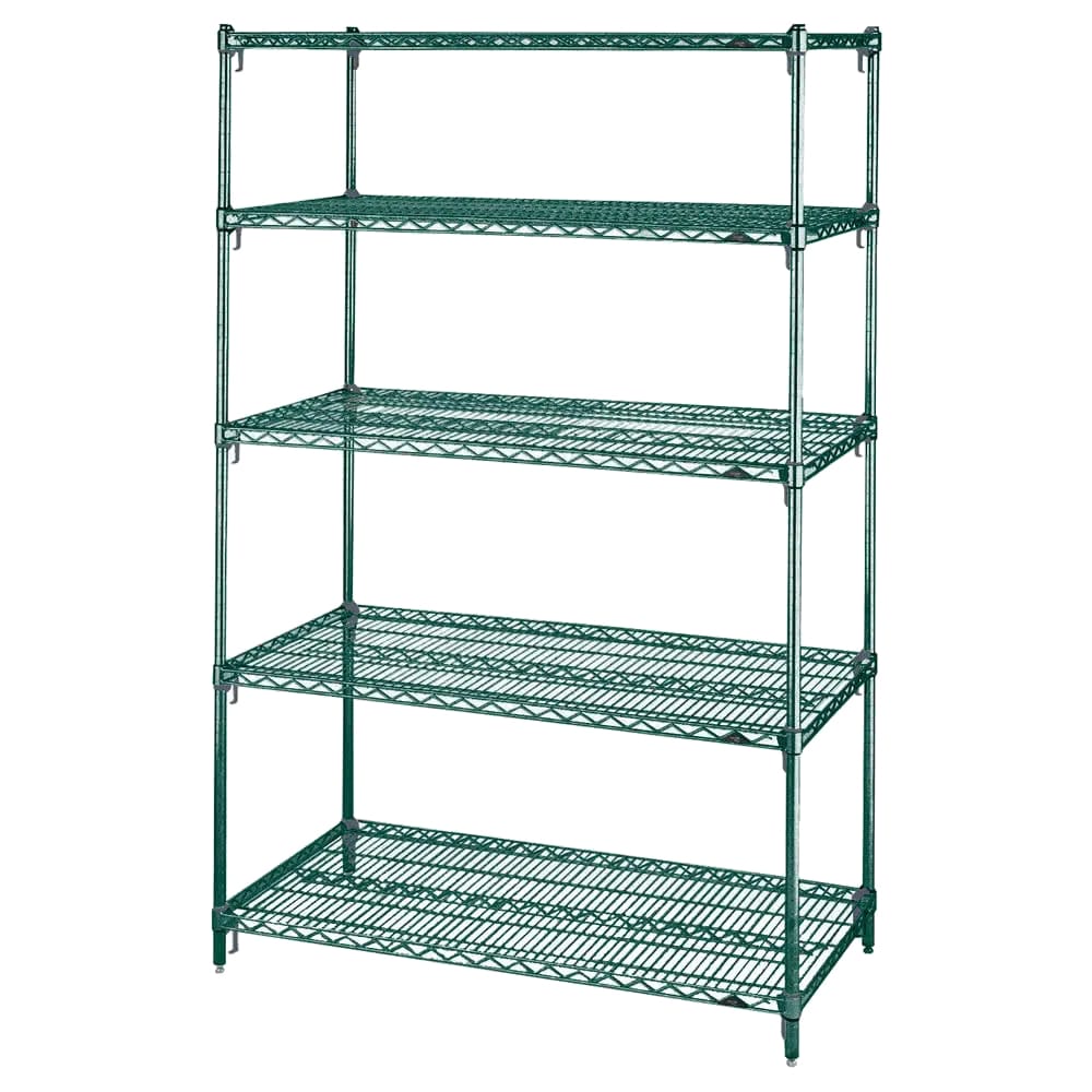 001-5A547K3 42" NSF 5-Tier Epoxy Coated Wire Shelf Kit - Super Erecta®, 24"W, 74"H