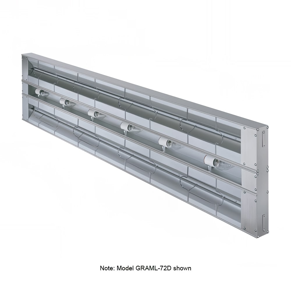 042-GRAML24D6240 24" Maximum Watts Infrared Strip Warmer - Double Rod, (1) Remote Toggle Con...