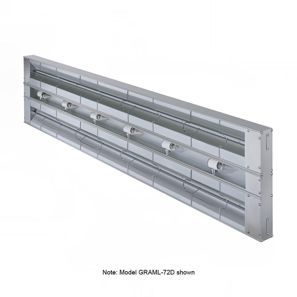 042-GRAML24D6120 24" Maximum Watts Infrared Strip Warmer - Double Rod, (1) Remote Toggle Con...
