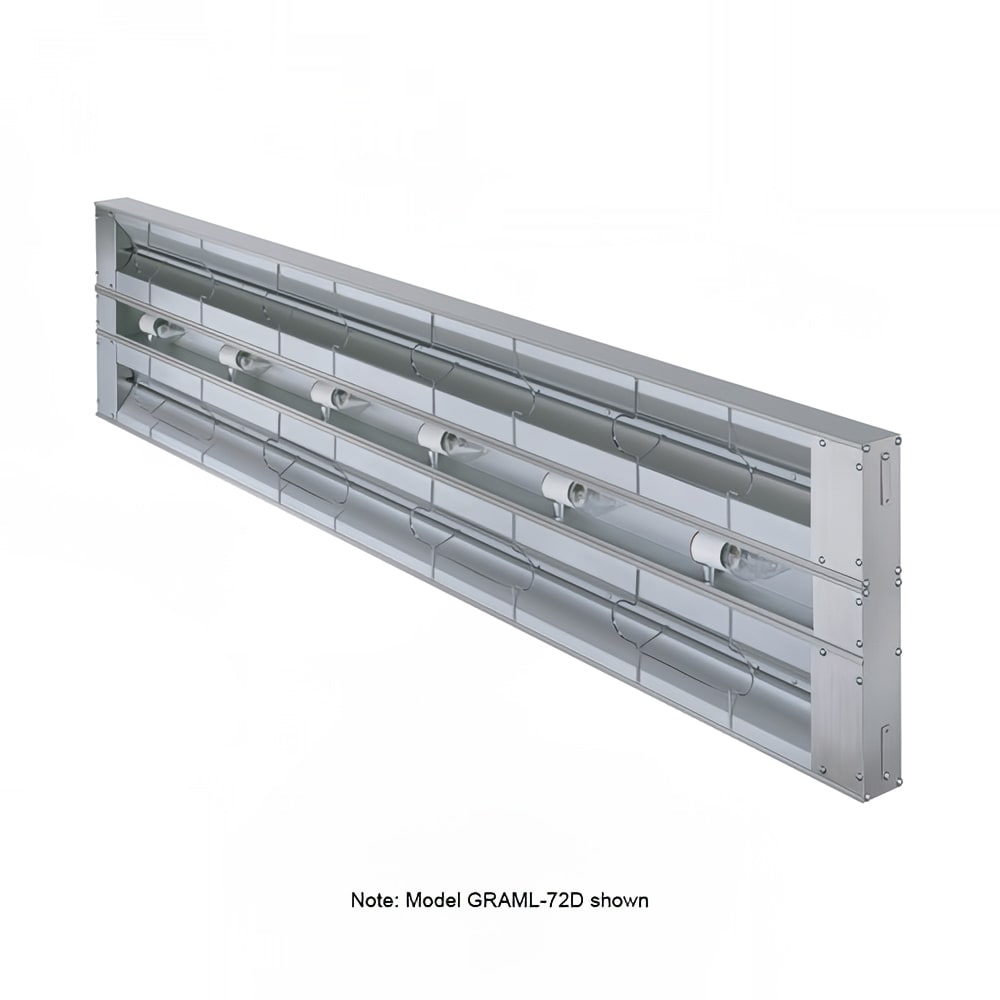 042-GRAML60D6120 60" Maximum Watts Infrared Strip Warmer - Double Rod, (1) Remote Toggle Con...