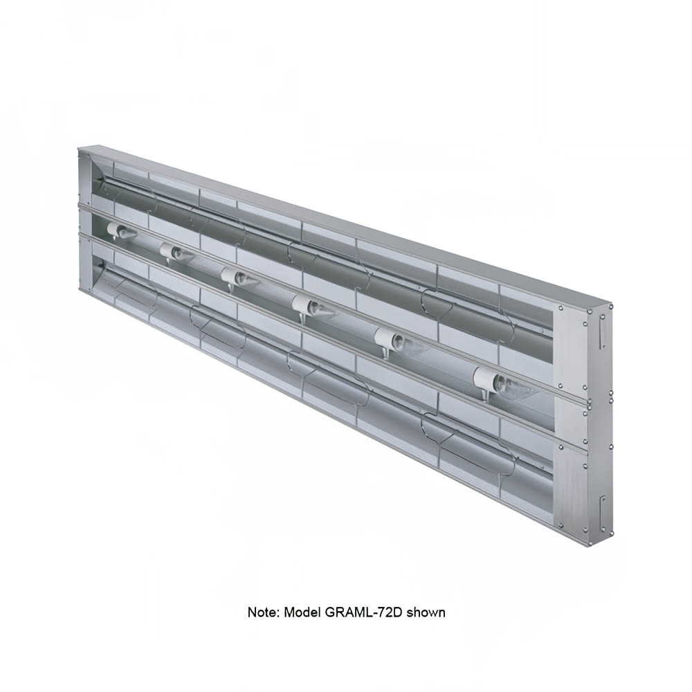 042-GRAML42D6120 42" Maximum Watts Infrared Strip Warmer - Double Rod, (1) Remote Toggle Con...