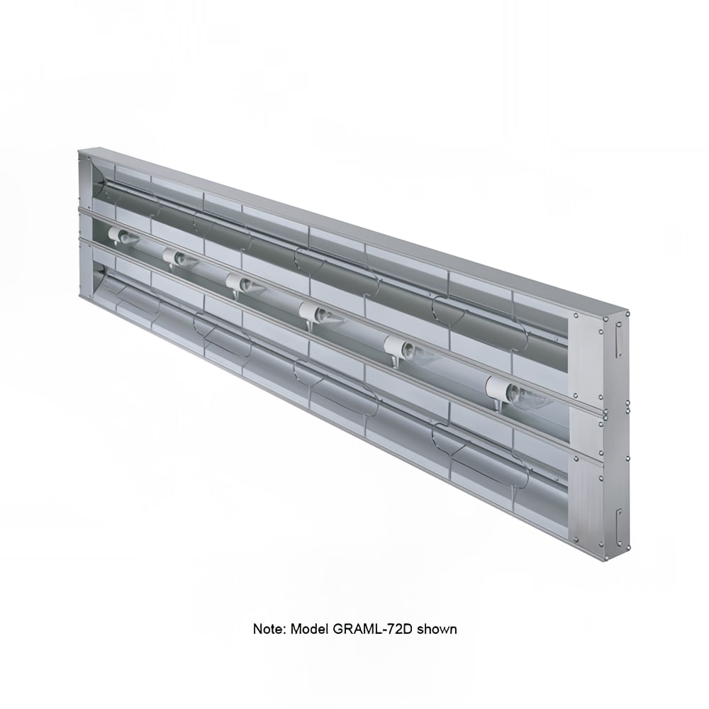042-GRAML48D3120 48" Maximum Watts Infrared Strip Warmer - Double Rod, (1) Remote Toggle Con...