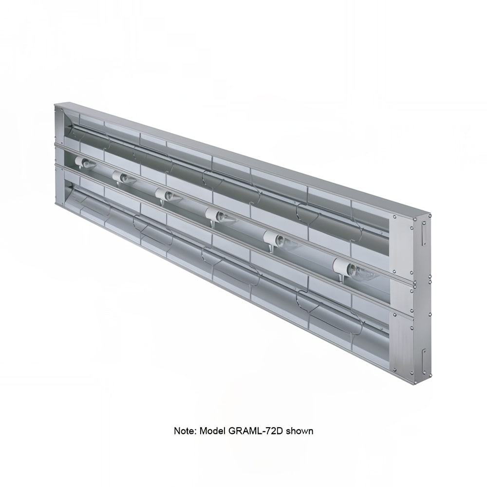 042-GRAML48D3240 48" Maximum Watts Infrared Strip Warmer - Double Rod, (1) Remote Toggle Con...