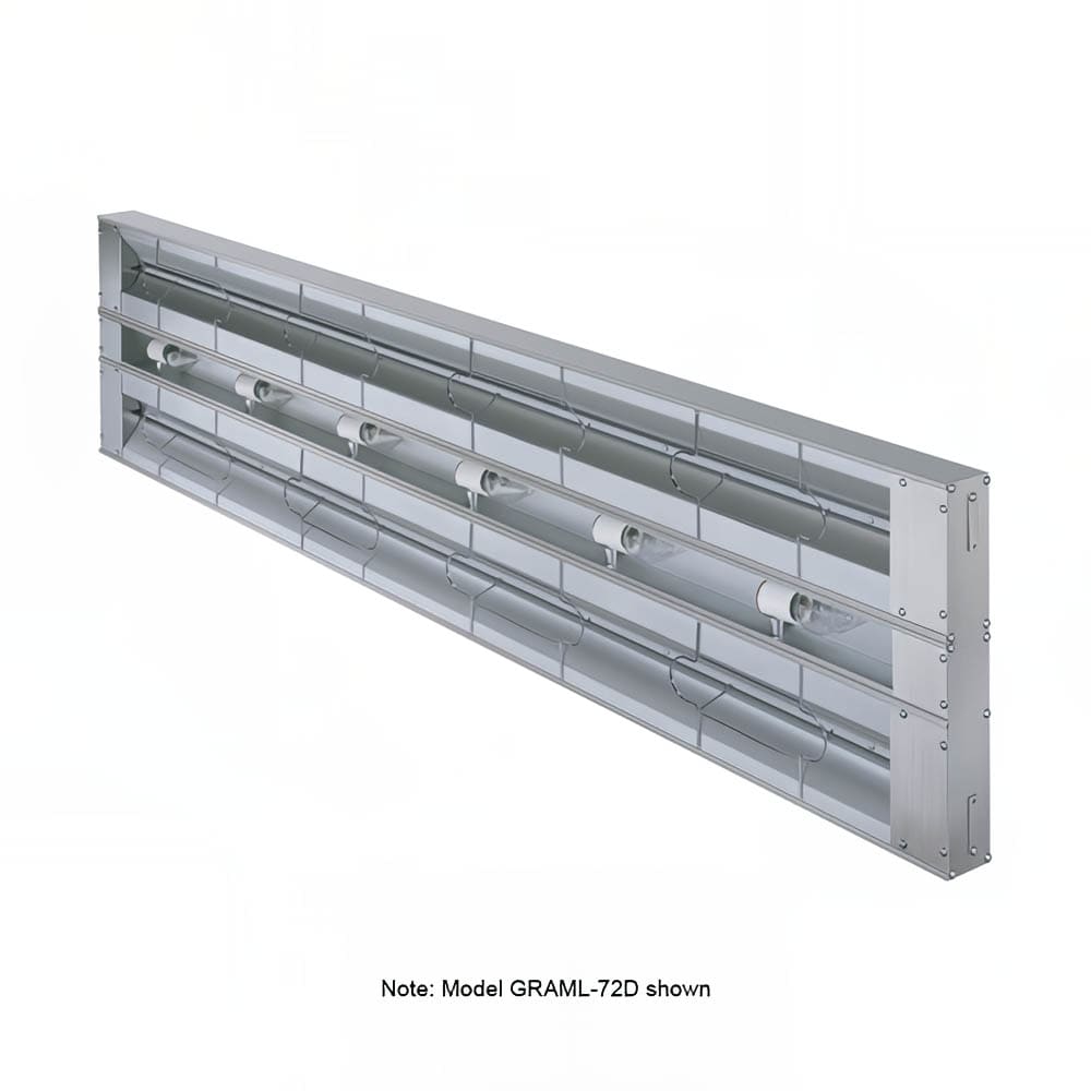 042-GRAML108D3208 108" Maximum Watts Infrared Strip Warmer - Double Rod, (1) Remote Toggle C...