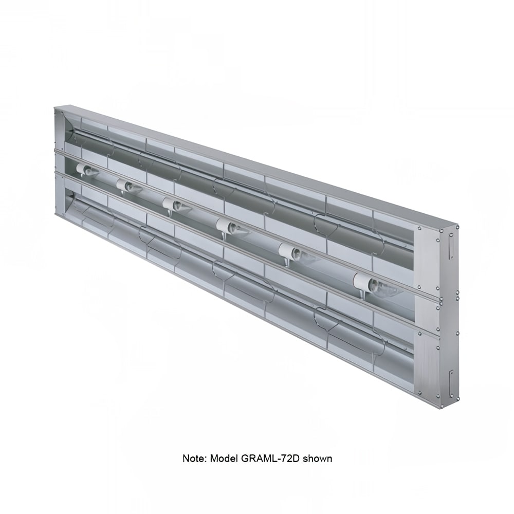 042-GRAML120D6208 120" Maximum Watts Infrared Strip Warmer - Double Rod, (1) Remote Toggle C...