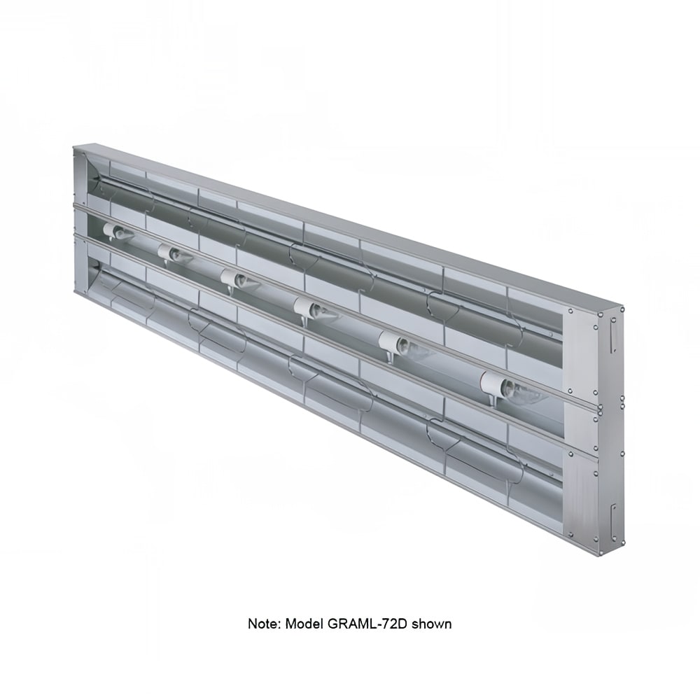 042-GRAML120D3240 120" Maximum Watts Infrared Strip Warmer - Double Rod, (1) Remote Toggle C...