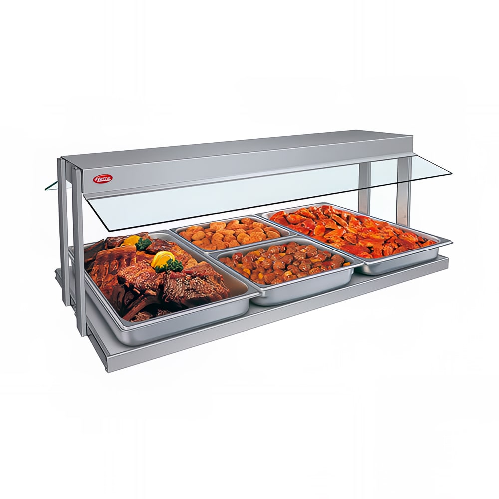 042-GRBW54240 55 1/8" Buffet Warmer, Sneeze Guards, Light & Heated Base, 240 V