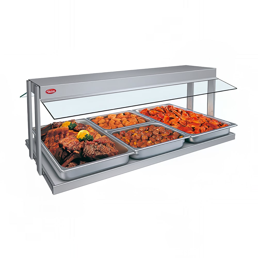 042-GRBW60240 61 1/8" Buffet Warmer, Sneeze Guards, Light & Heated Base, 240 V