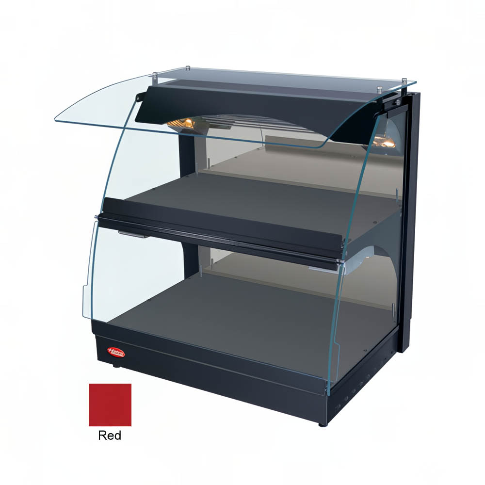 042-GRCMW1DRED 26" Self Service Countertop Heated Display Case  - (2) Shelves, Red, 120v