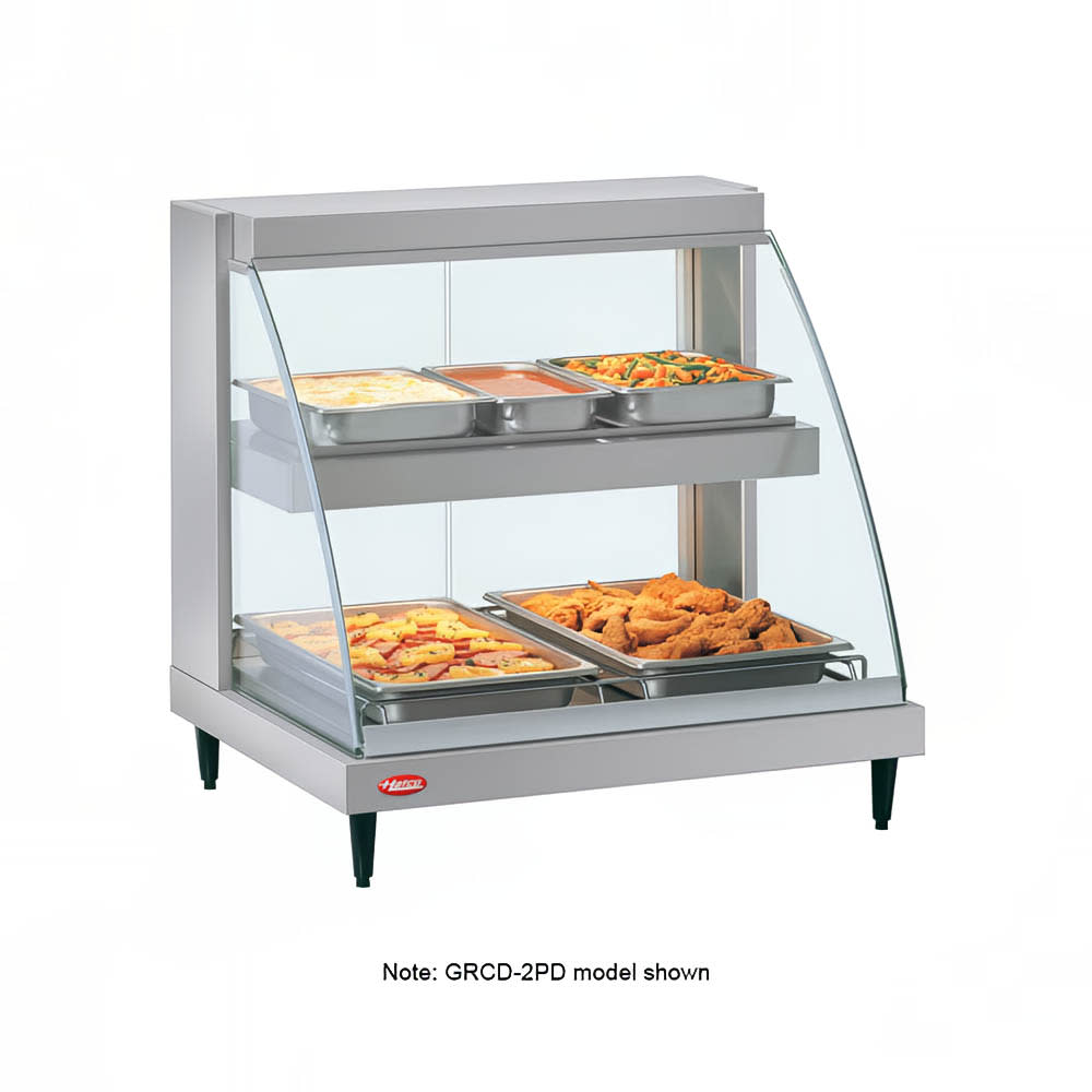 042-GRCD1PD 20 5/8" Full Service Countertop Heated Display Case  - (2) Shelves, 120v