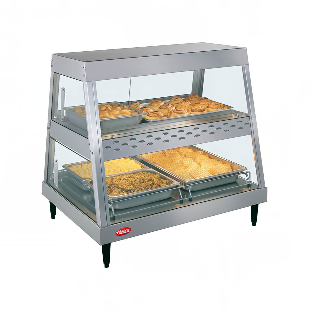 042-GRHD2PD 32 1/2" Full Service Countertop Heated Display Case  - (2) Shelves, 120v