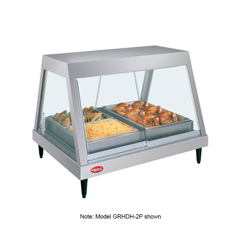 042-GRHDH2PD 32 1/2" Full Service Countertop Heated Display Case  - (2) Shelves, 120v