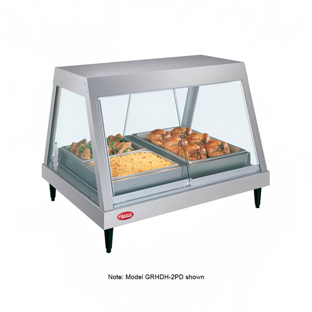 042-GRHDH4P120 58 1/2" Full Service Countertop Heated Display Case  - (1) Shelf, 120v