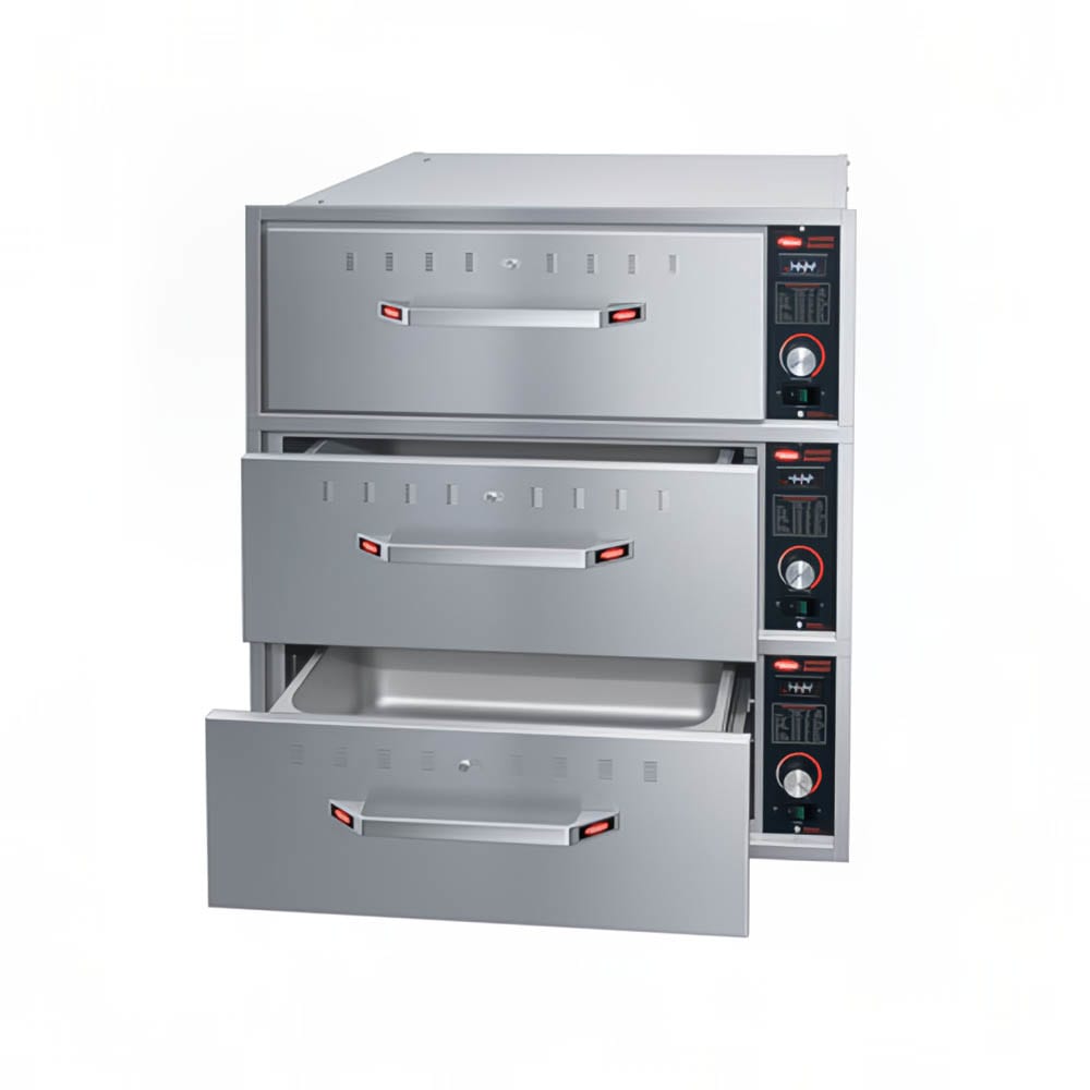 042-HDW3BN120 19.5"W Built In Warming Drawer w/ (3) 13" Compartments, 120v