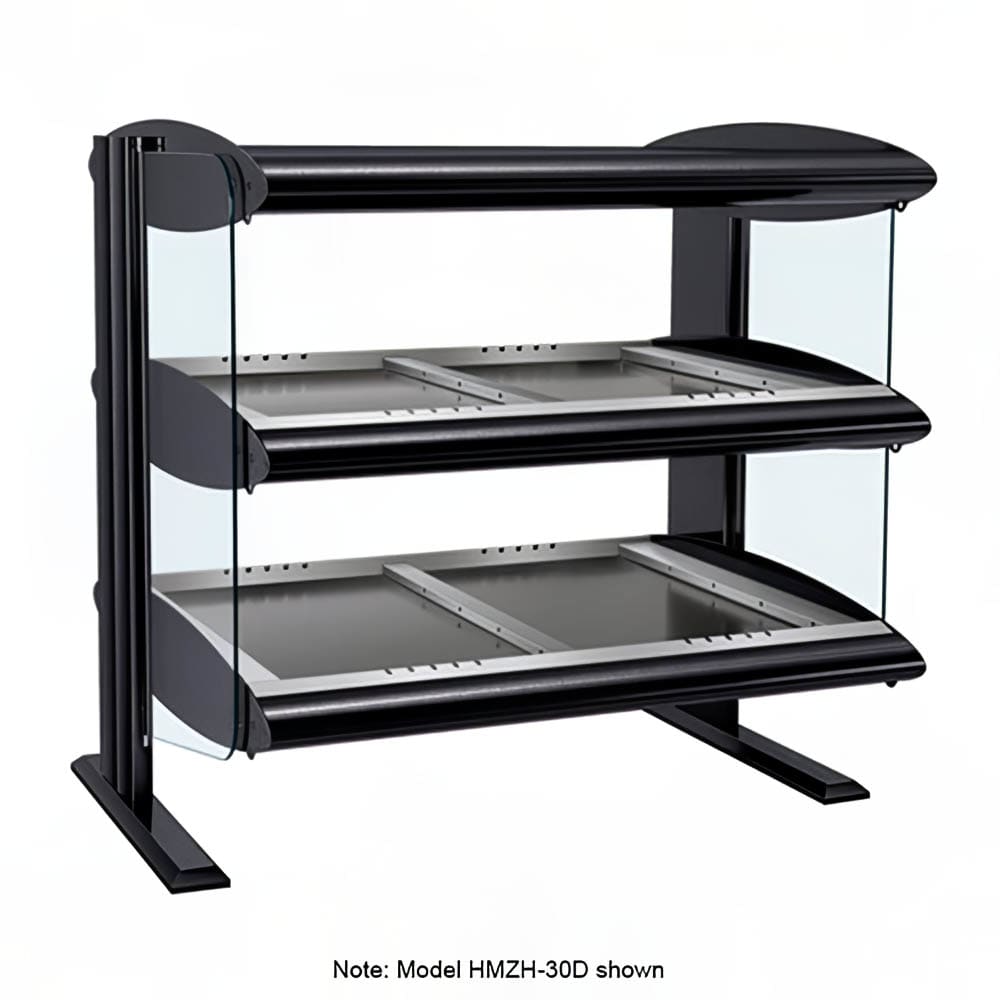042-HZMH36D 40" Dual Service Countertop Heated Display Shelf - 2 Levels, 120/208v
