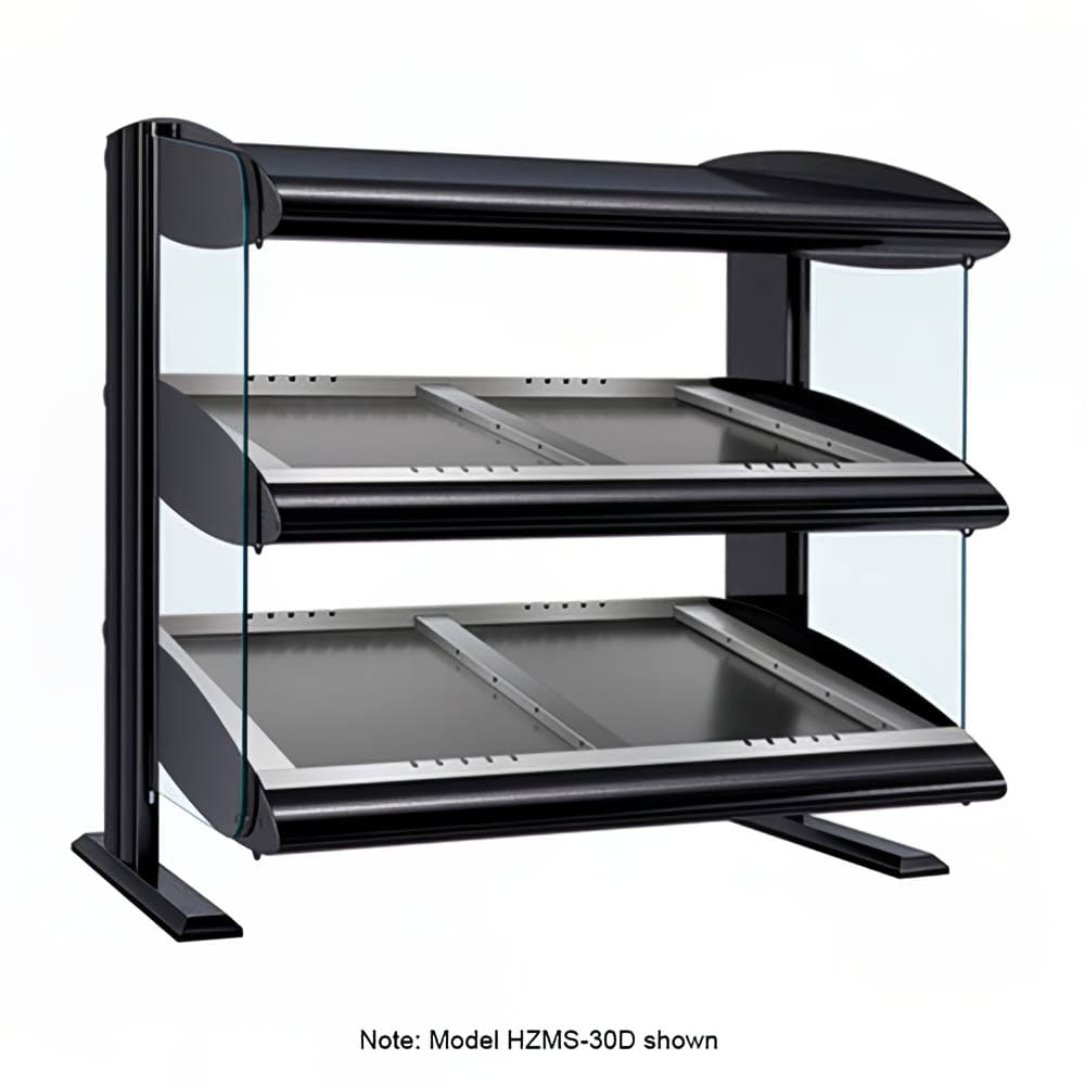 042-HZMS60D 64" Dual Service Countertop Heated Display Shelf - 2 Levels, 120/208v