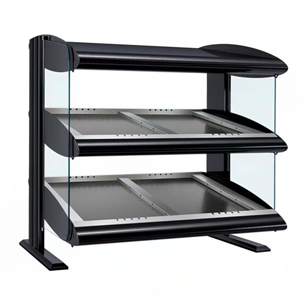 042-HZMS30D 34" Dual Service Countertop Heated Display Shelf - 2 Levels, 120/208v