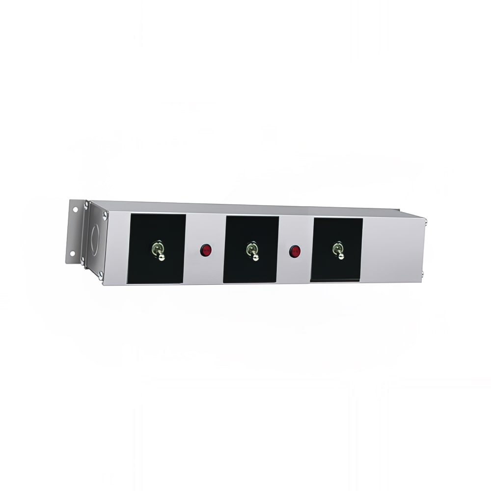 042-RMB14AF Remote Control Enclosure w/ (3) Toggle Switches & (2) Indicator Lights for 120v