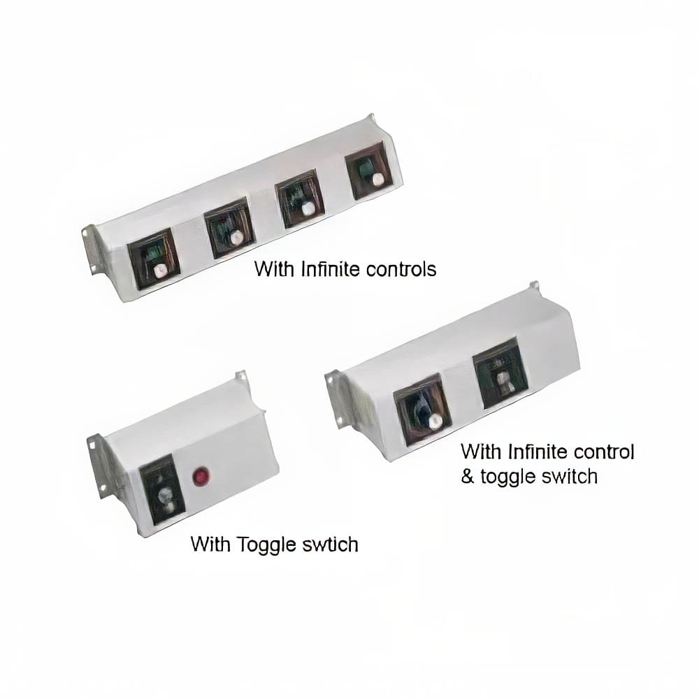 042-RMB7J 9" 2 Light Remote Control Box w/ 2 Toggle Switches for 208v/1ph