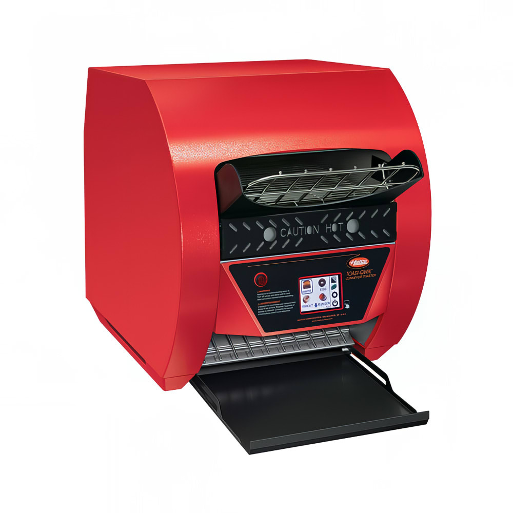 042-TQ3500R2081 Conveyor Toaster - 480 Slices/hr w/ 2" Product Opening, Red, 208v/1ph