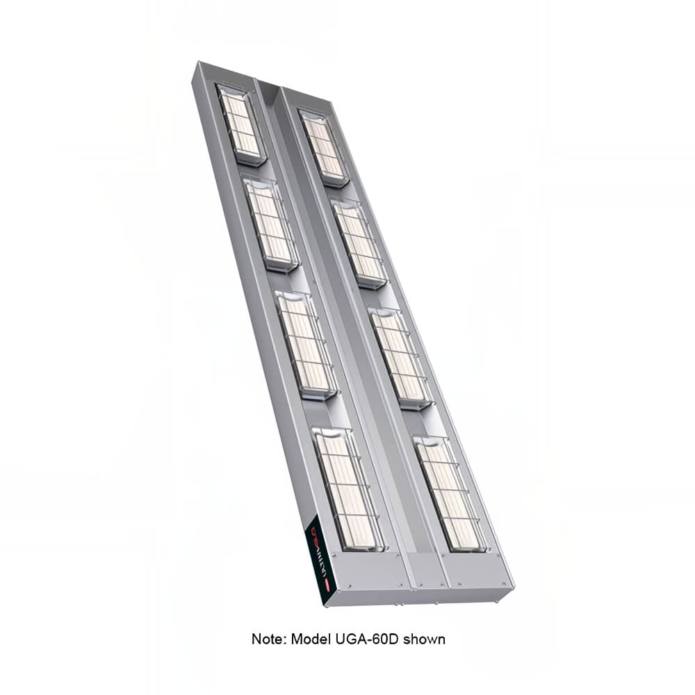 042-UGA18D6120 18" Standard Watt Ceramic Strip Warmer - Double Tile, Remote Toggle Control,...
