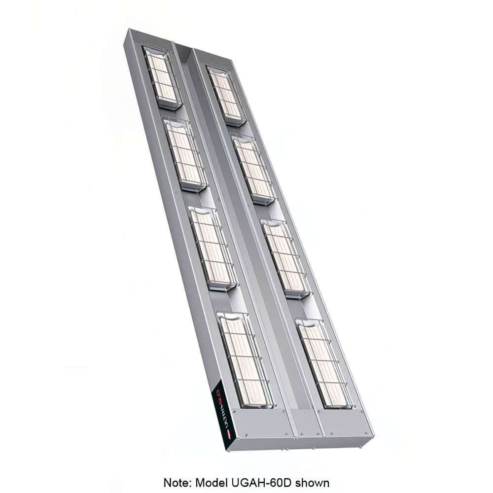 042-UGAH24D3208 24" High Watt Ceramic Strip Warmer - Double Tile, Remote Toggle Control, 208...