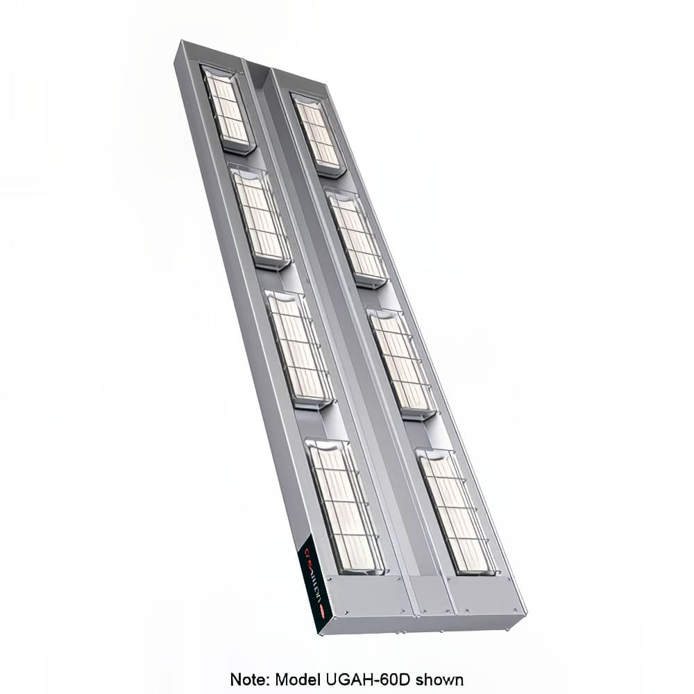042-UGAH72D3208 72" High Watt Ceramic Strip Warmer - Double Tile, Remote Toggle Control, 208...