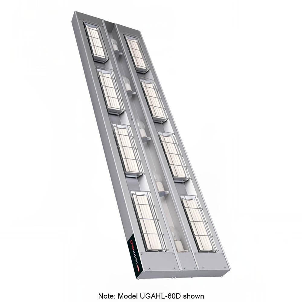 042-UGAHL48D6240 48" High Watt Ceramic Strip Warmer - Double Tile, Remote Toggle Control, 12...