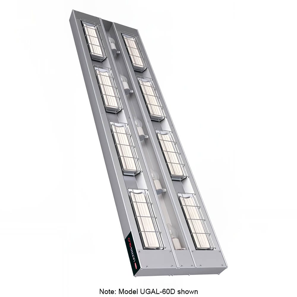 042-UGAL66D3208 66" Standard Watt Ceramic Strip Warmer - Double Tile, Remote Toggle Control,...