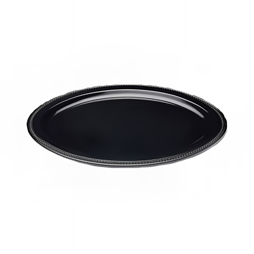 701-M17OVB 16" x 13" Oval Venetian Platter - Melamine, Black