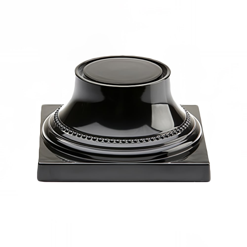 701-M74PB 7" Square Pedestal Base - 3 3/4"H, Melamine, Black