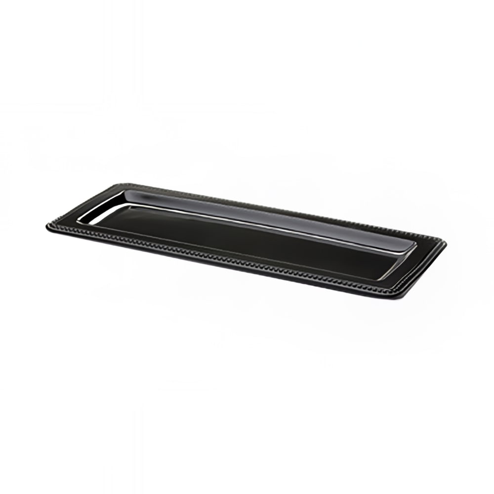 701-M177RCB Rectangular Serving Tray - 17"L x 7"W, Melamine, Black