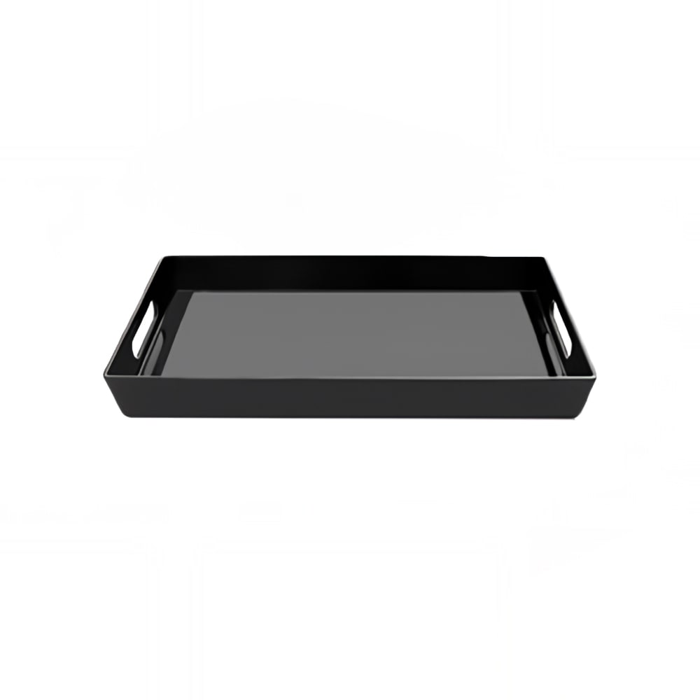 701-M7162B Rectangular Serving Tray - 16"L x 7"W, Melamine, Black