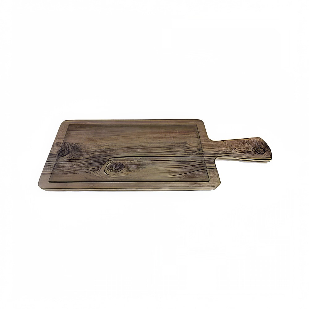 701-M127RCFPDW Rectangular Fo Bwa Serving Board - 12" x 7", Melamine, Faux Driftwood